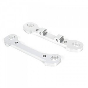 [TEAM LOSI] Rear Hinge Pin Braces, Aluminum, Silver(2): Monster Truck XL