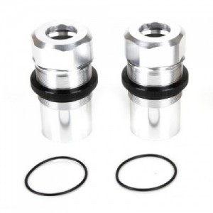 [TEAM LOSI] Fr/Rr Shock Body, Cap, AL, Slvr(2): (Monster Truck XL)