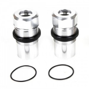 [TEAM LOSI] Fr/Rr Shock Body, Cap, AL, Slvr(2): (Monster Truck XL)