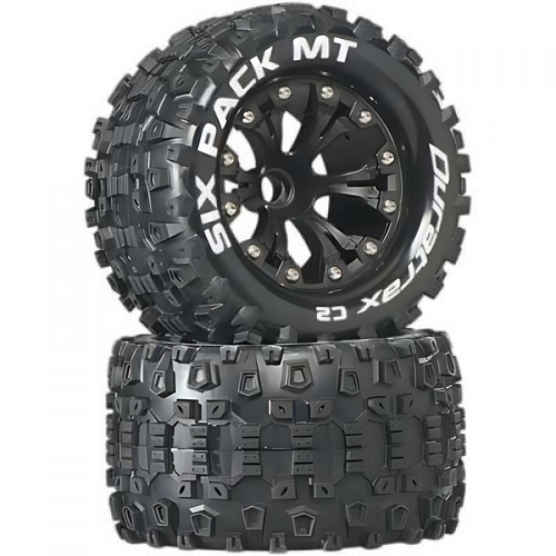 �˾���ũ DTXC3518 [DURATRAX] Duratrax Six Pack MT 2.8 2WD Mounted Front C2 Black (2)