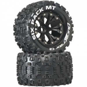 [DURATRAX] Duratrax Six Pack MT 2.8 2WD Mounted Front C2 Black (2)