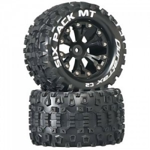 [DURATRAX] Duratrax Six Pack MT 2.8 2WD Mounted Rear C2 Black (2)