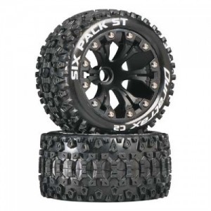 [DURATRAX] Duratrax Six Pack ST 2.8 2WD Mounted Front C2 Black (2)