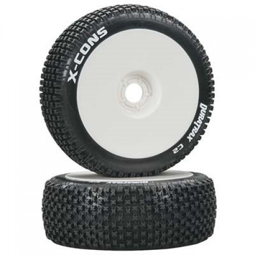 [�˾���ũ] DTXC3610 [DURATRAX] Duratrax 1/8 X-Cons Buggy Tire C2 Mounted White (2)
