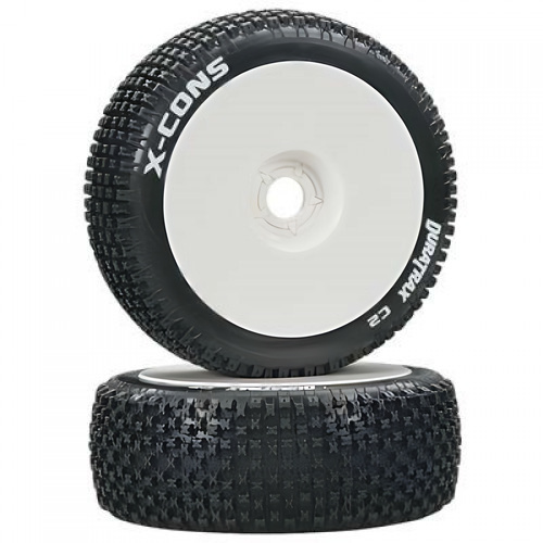 �˾���ũ DTXC3610 [DURATRAX] Duratrax 1/8 X-Cons Buggy Tire C2 Mounted White (2)