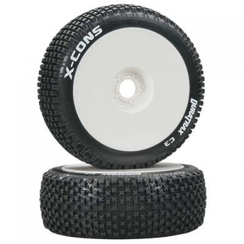 [�˾���ũ] DTXC3611 [DURATRAX] Duratrax 1/8 X-Cons Buggy Tire C3 Mounted White (2)