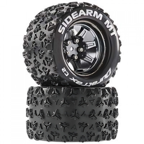 �˾���ũ DTXC5255 [DURATRAX] Duratrax Sidearm MT 2.8 Mounted Blck Chrome 14mm Hex(2)