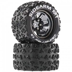 [DURATRAX] Duratrax Sidearm MT 2.8 Mounted Blck Chrome 14mm Hex(2)