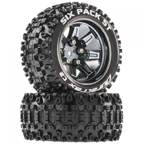 �˾���ũ DTXC5207 [DURATRAX] Duratrax Six Pack ST 2.8 Mntd Black Chrome 14mm Hex (2)