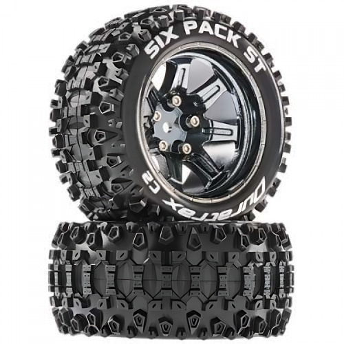 �˾���ũ DTXC5207 [DURATRAX] Duratrax Six Pack ST 2.8 Mntd Black Chrome 14mm Hex (2)