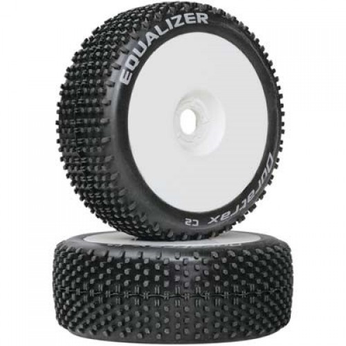[�˾���ũ] DTXC3644 [DURATRAX] Duratrax 1/8 Equalizer Buggy Tire C2 Mounted White (2)