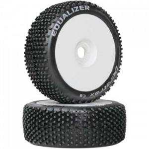 [DURATRAX] Duratrax 1/8 Equalizer Buggy Tire C2 Mounted White (2)