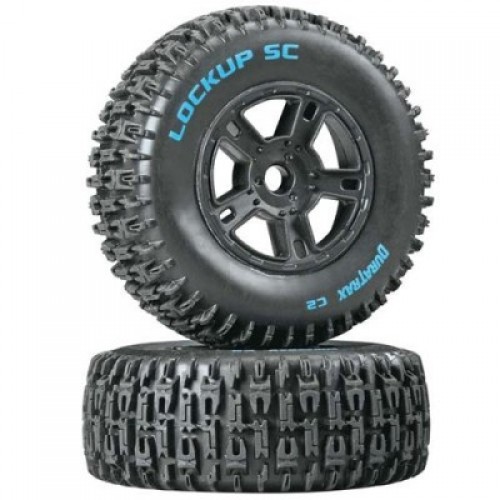 [�˾���ũ] DTXC3672 [DURATRAX] Duratrax Lockup SC Tire C2 Mounted Black Front SC10 (2) (Soft Compound)