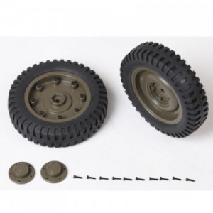 [ROC HOBBY] 1:6 1941 MB SCALER REAR WHEELS ASSEMBLY (1 Pair)