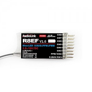 [RadioLink] ������ũ R8EF 2.4Ghz 8ä�� SBUS/PPM ��� ����ũ�� ���ű� (T8FB �������)