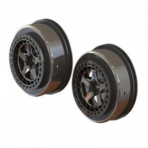 [ARRMA] SC 2.2/3.0 WHEEL 14mm HEX (BLACK CHROME/2pcs)