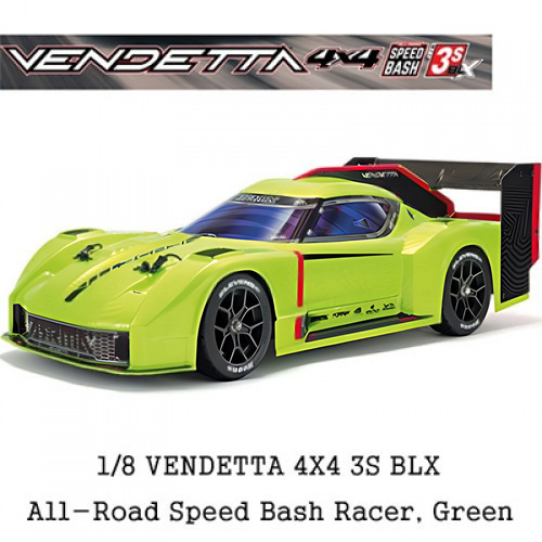 �˾���ũ ARA4319V3T1 [ARRMA] �Ƹ��� 1/8 ����Ÿ 4X4 3�� BLX �귯������ �÷ε� ���ǵ� ���̼�, Green - ���͸�, ������ �ʿ�