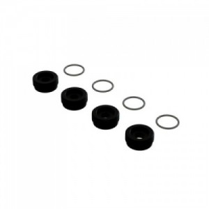 [ARRMA] ARA330775 Front Hub Nut Includes O-Rings, Aluminum, Black (4)