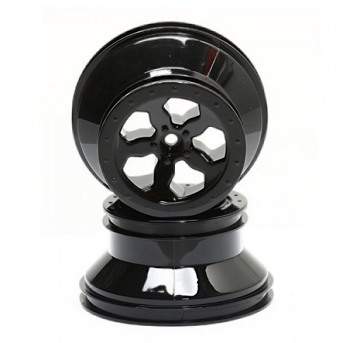 �˾���ũ LOSB7045 [TEAM LOSI] Wheel Set, Black Chrome (2)