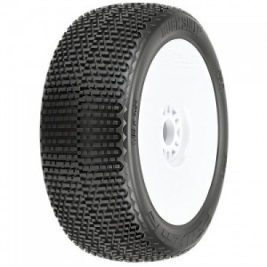 [PROLINE-RACING] 1/8 Buck Shot M3 Front/Rear Buggy Tires Mounted 17mm White (2)