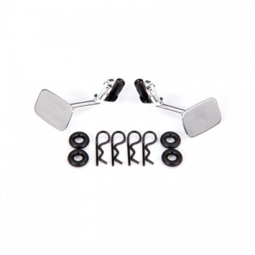 �˾���ũ AX9121 [Traxxas] AX9121 Mirrors, side, chrome (left & right)/ o-rings (4)/ body clips (4) (fits 9112 body)