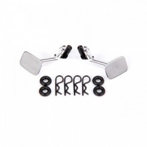 [Traxxas] AX9121 Mirrors, side, chrome (left & right)/ o-rings (4)/ body clips (4) (fits 9112 body)