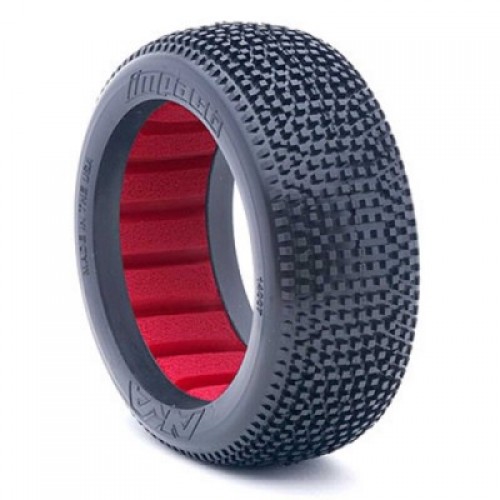�˾���ũ AKA14007QR [AKA] 1/8 Impact SSLW Buggy Tires with Red Insert (2)
