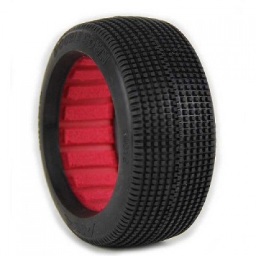 �˾���ũ AKA14019XR [AKA] 1/8 Buggy Double Down Soft LW Tire w/Red Insert(2)