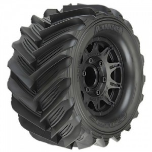 [PROLINE-RACING] 10196-10 1/10 Demolisher Front/Rear 2.8 MT Tires Mounted 12mm Blk Raid (2)