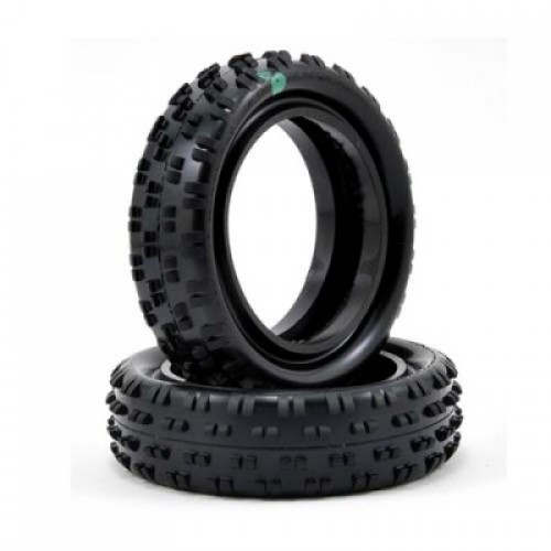 �˾���ũ SCHU6771 [SCHUMACHER] Schumacher Cut Stagger Low Profile 2.2 1/10 2WD Buggy Front Tires (2) (Green) SCHU6771