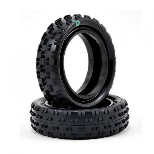 �˾���ũ SCHU6771 [SCHUMACHER] Schumacher Cut Stagger Low Profile 2.2 1/10 2WD Buggy Front Tires (2) (Green) SCHU6771