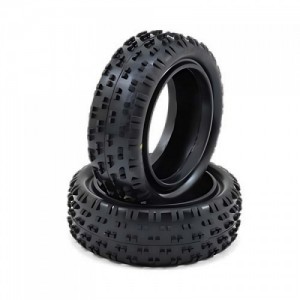 [SCHUMACHER] Schumacher Wide Stagger Rib 2.2 1/10 4WD Buggy Front Tire (2) (Yellow) SCHU6810