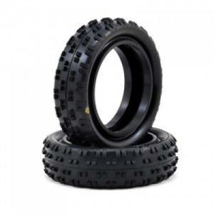 [SCHUMACHER] Schumacher Cut Stagger Low Profile 2.2 1/10 2WD Buggy Front Tires (2) (Yellow) SCHU6770