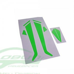 H0589-S - Landing Gear and Fin Green Sticker - Goblin 380