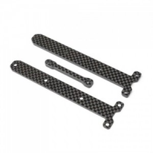 [TLR Racing] Carbon Chassis Brace Supports, 1.5 & 3.5mm: 22X-4