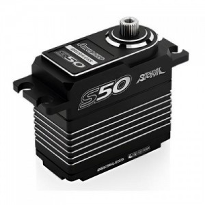 [POWER HD] S50 Metal Case HV, Brushless Servos 50Kg / 0.1sec (Titanium Gear)