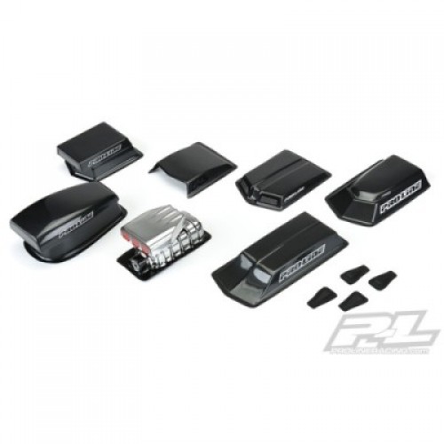 [�˾���ũ] PRO636800 [PROLINE-RACING] AP6368 No Prep Drag Racing Optional Hood Scoops and Blowers (Clear)
