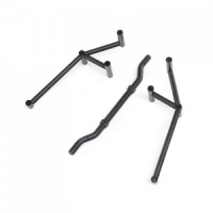 [TEAM LOSI] Rear Cage Body Support, Black: LMT Mega