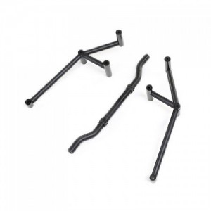 [TEAM LOSI] Rear Cage Body Support, Black: LMT Mega