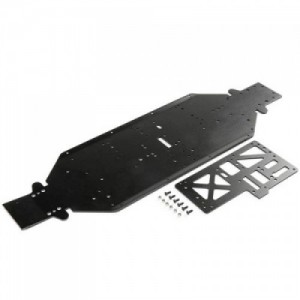 [TEAM LOSI] Chassis w/Brace, 4mm Black: DBXL-E 2.0
