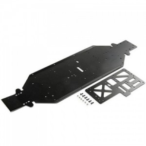 [TEAM LOSI] Chassis w/Brace, 4mm Black: DBXL-E 2.0