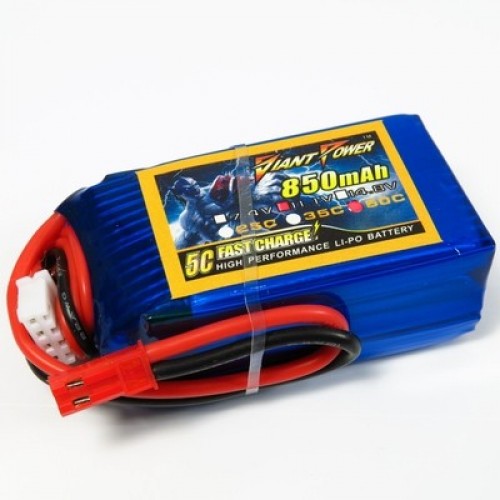 �˾���ũ 850-3S-50C [GIANT POWER] 11.1V 850mAh 50C ��Ƭ ������ ���͸� (JST ��)