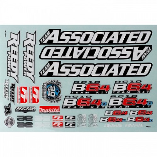 �˾���ũ AA91993 [TEAM ASSOCIATED] AA91993 RC10B6.4 Decal Sheet