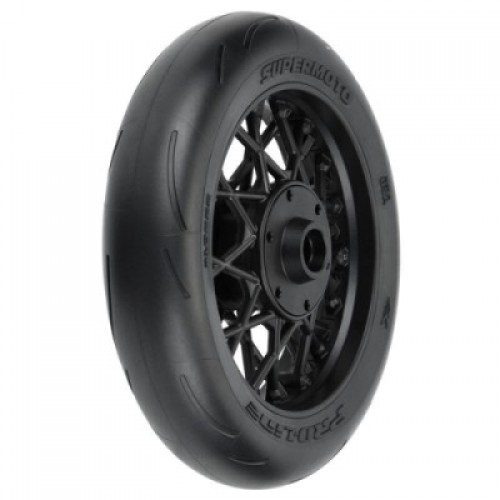 �˾���ũ PRO1022210 [PROLINE-RACING] 10222-10 1/4 Supermoto S3 Motorcycle Front Tire MTD Black (1): PROMOTO-MX
