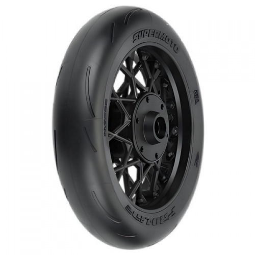 �˾���ũ PRO1022210 [PROLINE-RACING] 10222-10 1/4 Supermoto S3 Motorcycle Front Tire MTD Black (1): PROMOTO-MX