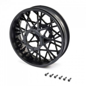 [TEAM LOSI] Rear Wheel Set, Black: Promoto-MX
