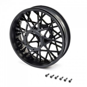 [TEAM LOSI] Rear Wheel Set, Black: Promoto-MX