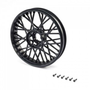 [TEAM LOSI] Front Wheel Set, Black: Promoto-MX