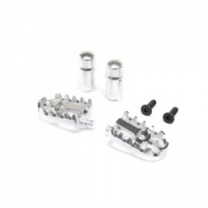 [TEAM LOSI] Aluminum Foot Pegs, Silver: Promoto-MX