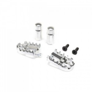 [TEAM LOSI] Aluminum Foot Pegs, Silver: Promoto-MX